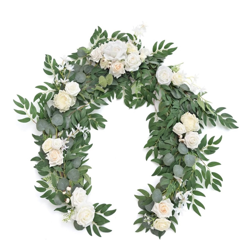 Ivory White Floral 6ft Garland